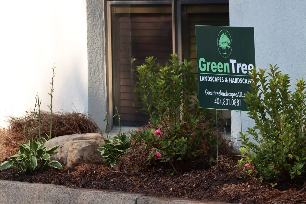 Freshly planted bed on a GreenTree install